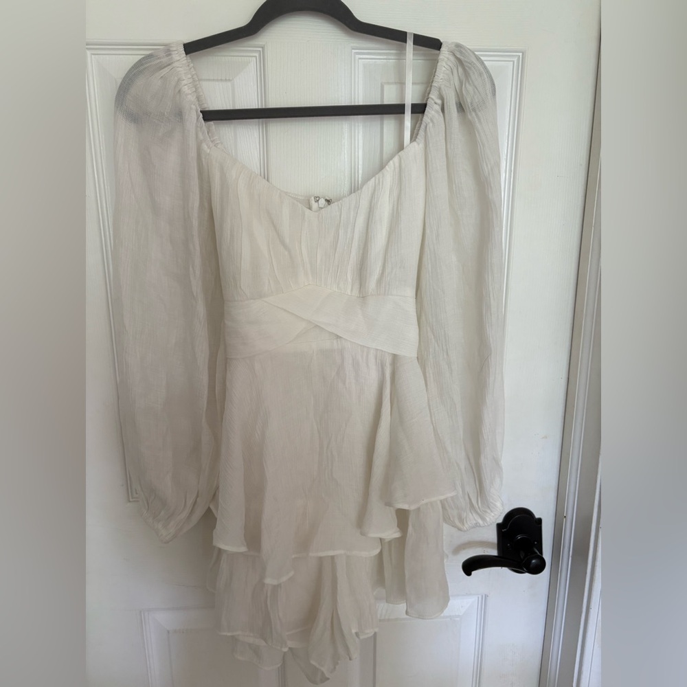 Angel Biba Cream Long Sleeve Romper